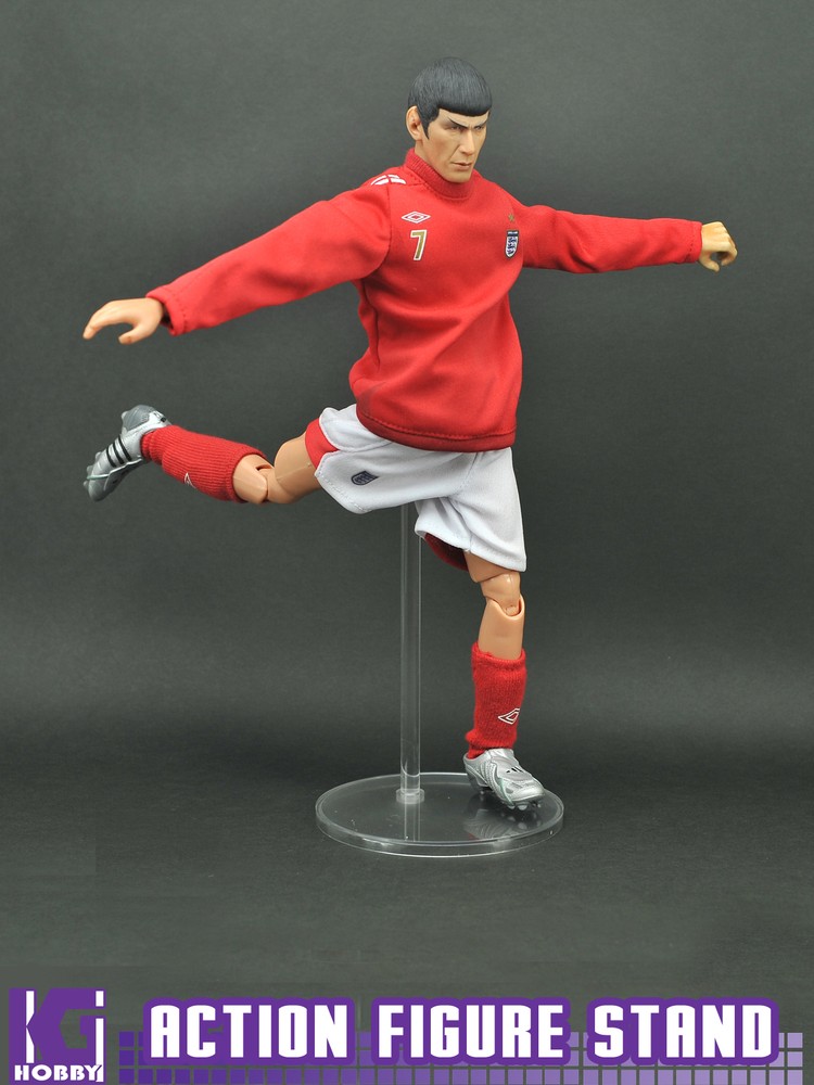 1/6 1/12  scale figure display stand base adjustable height with 3 support Clear