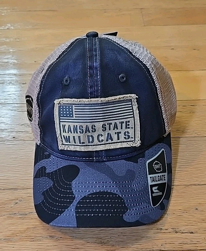 Kansas State Wildcats Hat Cap Snapback Camo Colosseum OHT USA Flag NCAA