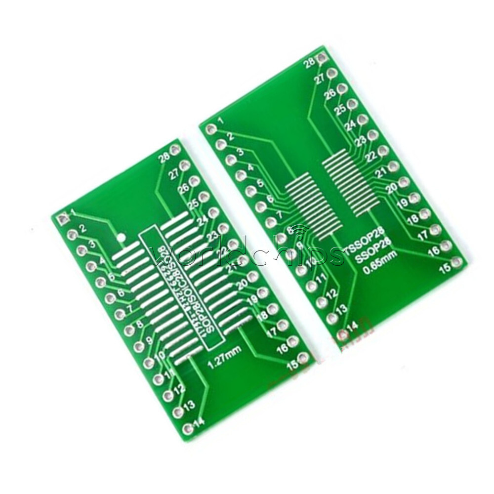 20PCS Lot 0.65 1.27mm SOP28 SSOP28 TSSOP28 to DIP28 Adapter Converter PCB Board