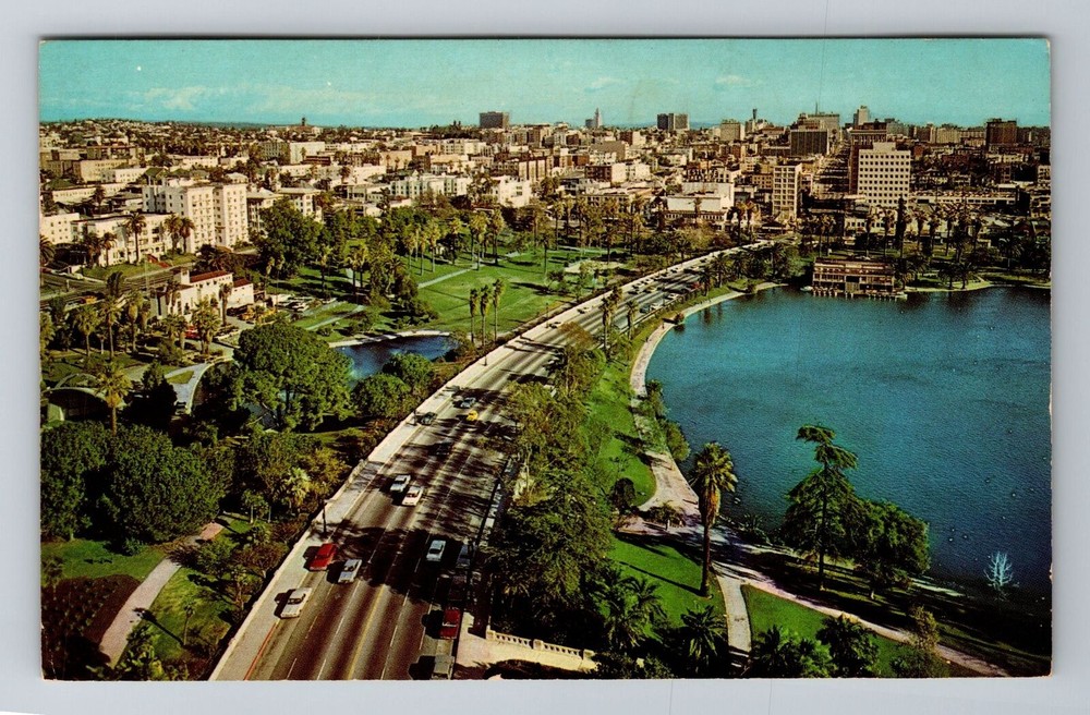 Los Angeles CA-California, Douglas Mac Arthur Park, Vintage c1967 Postcard