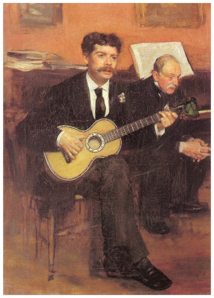 Decor Music Poster. Fine Graphic Art Design. Man playing guitar. Wall Art. 1828