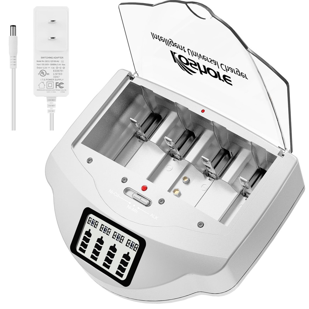 Alkaline Battery Charger Discharger for AA AAA Rechargeable Cells