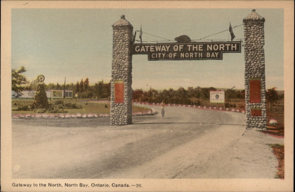 Gateway North Bay Ontario Canada vintage postcard s193
