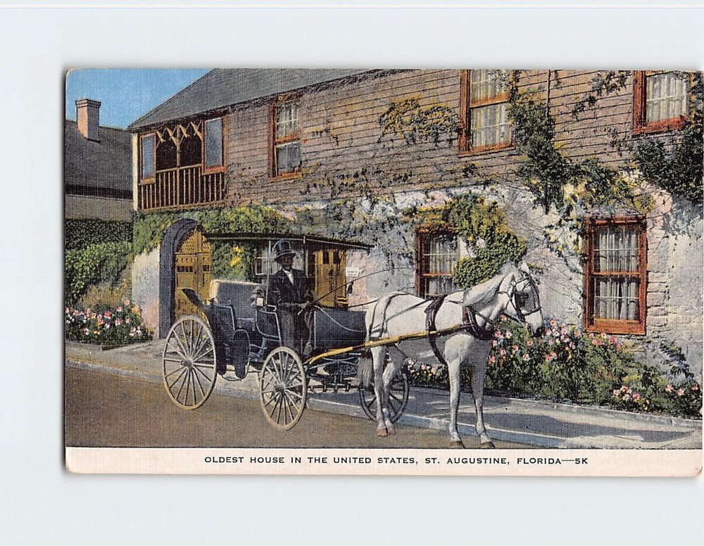 Postcard Oldest House in the United States St. Augustine Florida USA