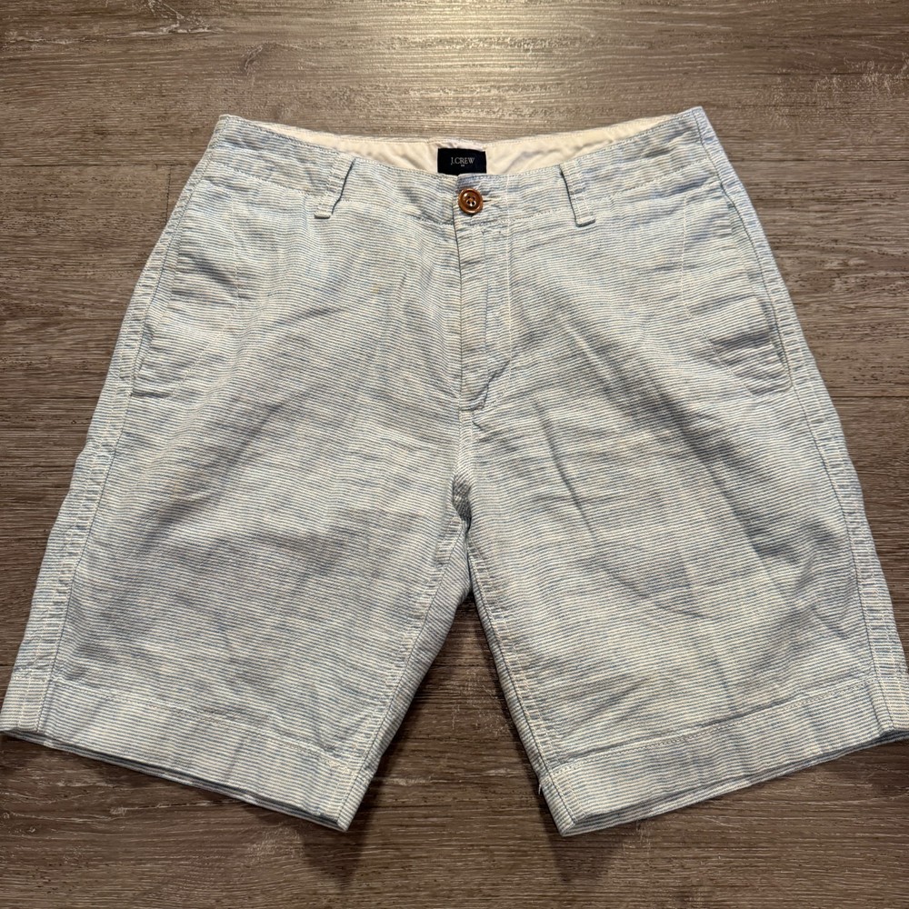 J Crew Shorts Mens 29 Blue Pinstripe 9