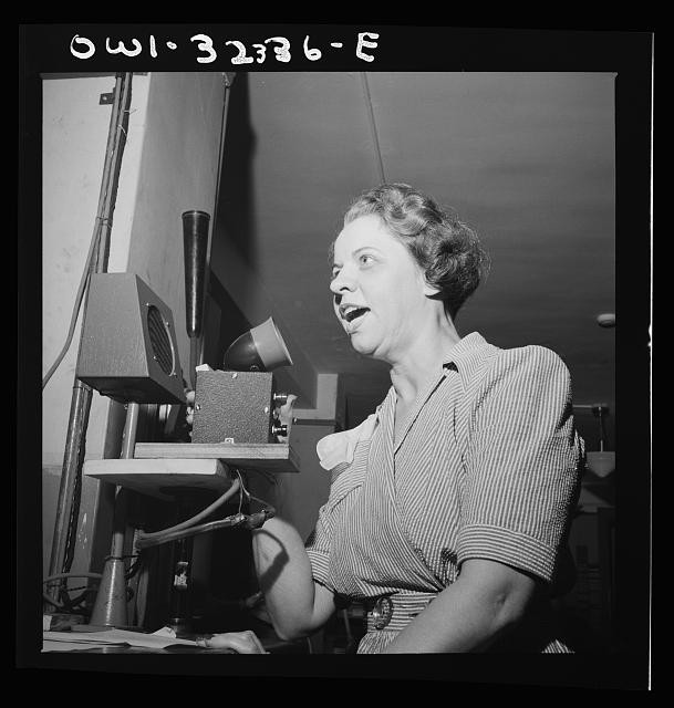 Washington DC Mabel Stargel 1943 Western Union Telegraph Office Microphone
