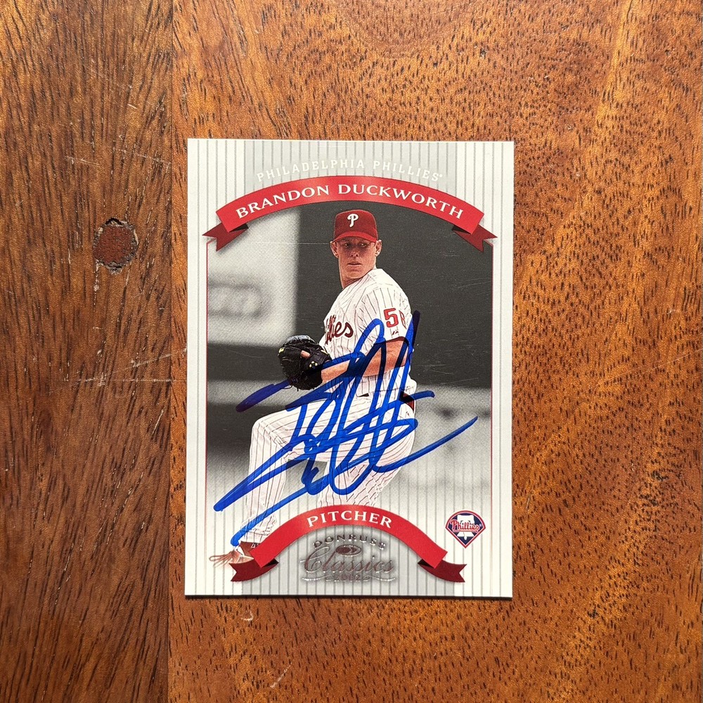 Brandon Duckworth Autographed 2002 Donruss Classics Signed Card #24 - Phillies