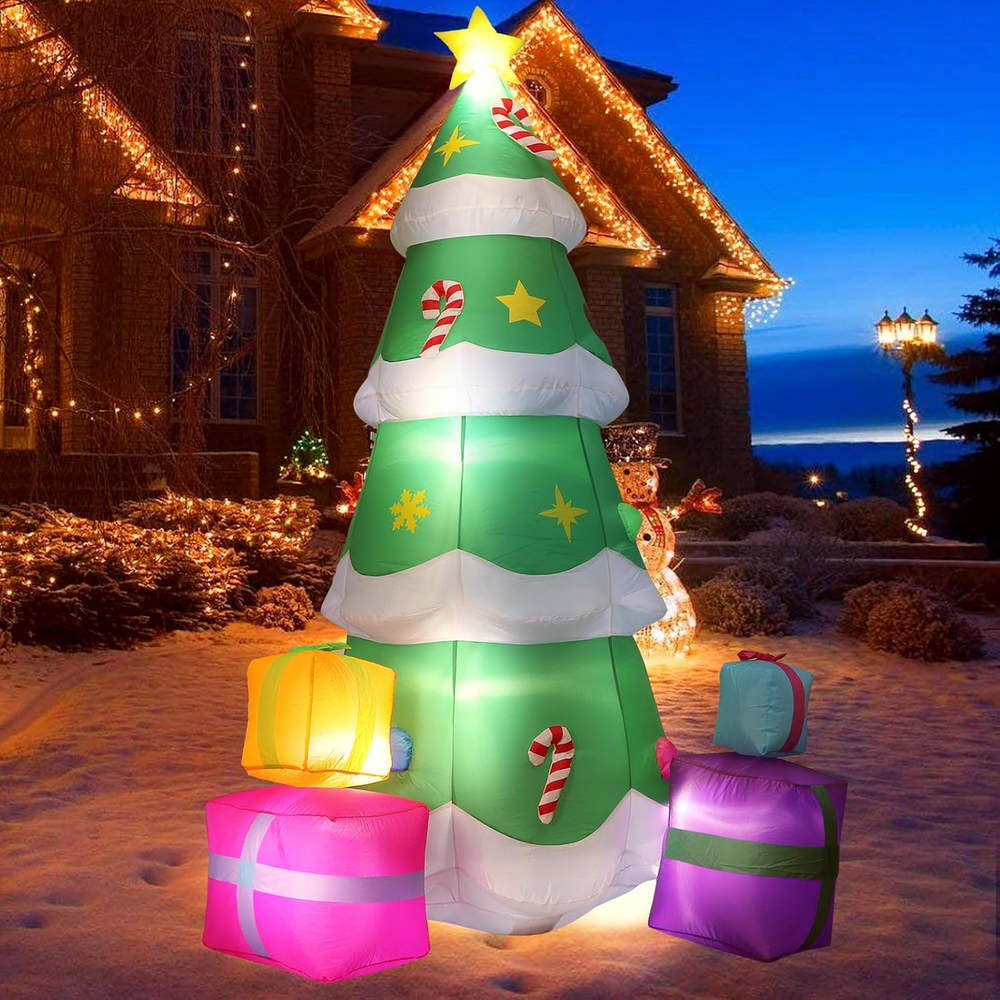 7.5FT Inflatable Christmas Tree,Christmas Inflatable Outdoor Decoration,Christma