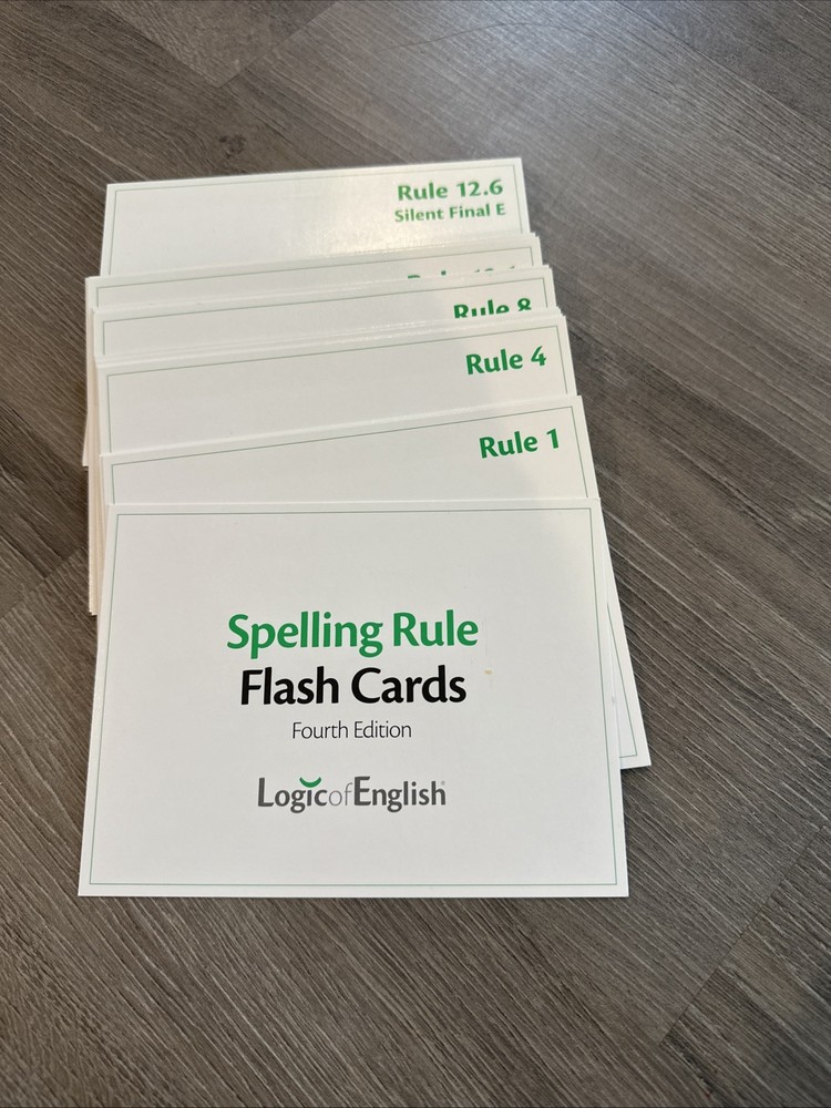 Logic of English Spelling Rule Flash Cards Fourth Edition