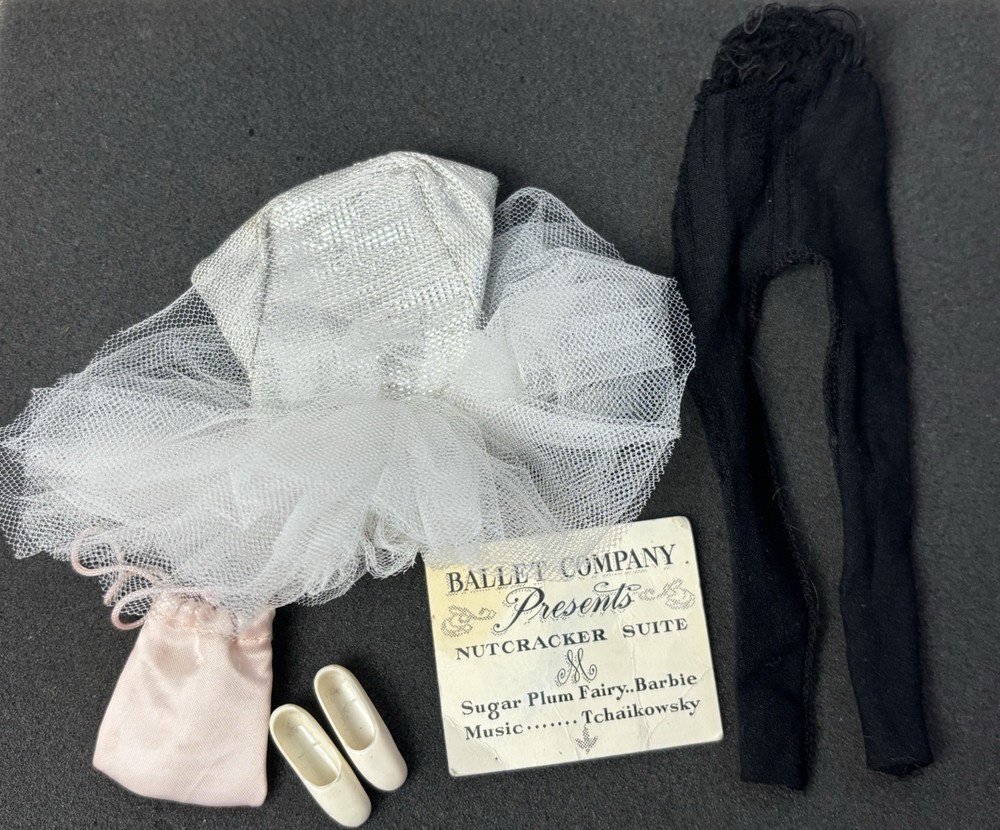 Vintage 1961 Barbie Ballerina Outfit #989 Tutu Tights Shoes AS IS