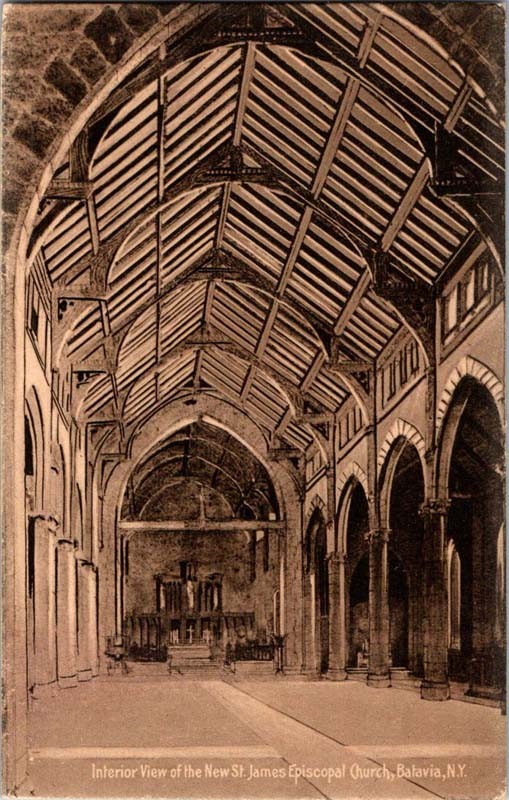 Batavia New York NY : CHURCH SCENE m/14 AV7928