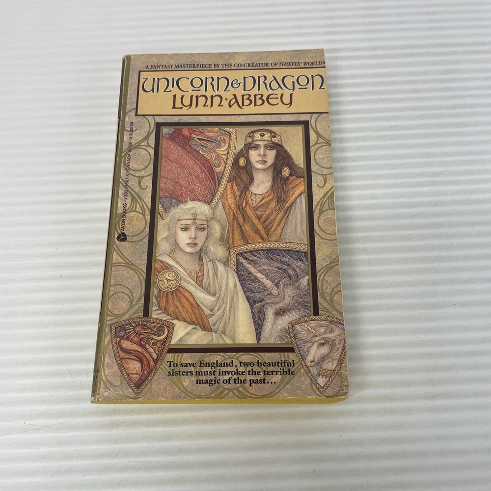 Unicorn and Dragon Fantasy Paperback Book by Lynn Abbey from Avon Books 1988