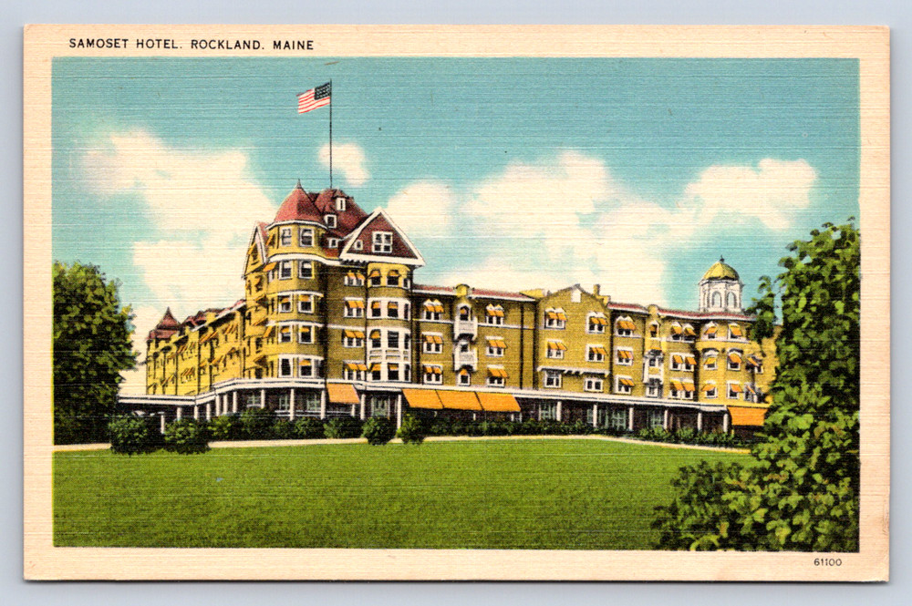 Vintage Postcard Rockland Maine Samoset Hotel