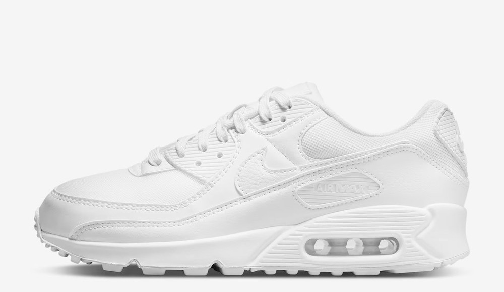Women's Nike Air Max 90 White/White-White (DH8010 100) Size 6,5 Youth 8 Women