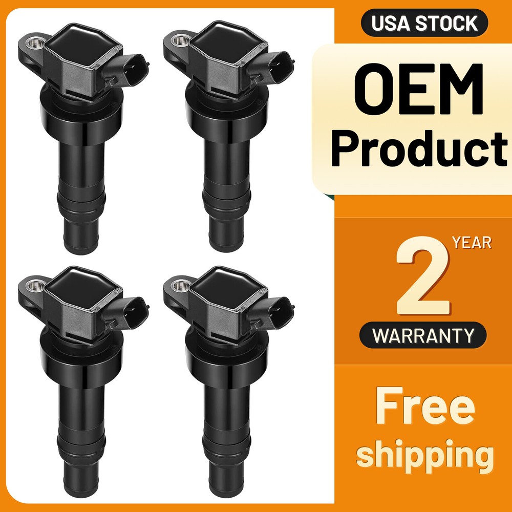 Set of 4 High Performance Ignition Coil for Hyundai Accent Veloster 1.6L Kia Rio