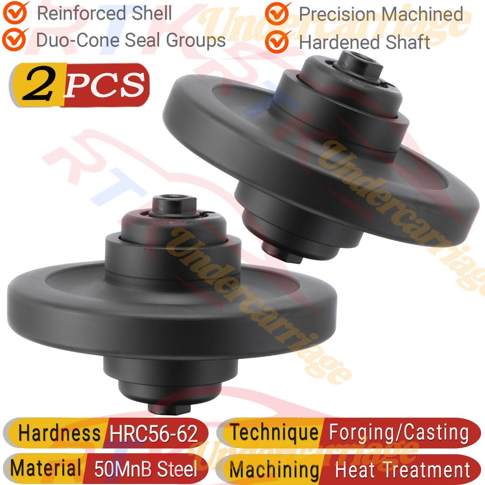 New Black 2pcs Rear Idler 6698049 For Bobcat T870 Heavy Duty Undercarriage.
