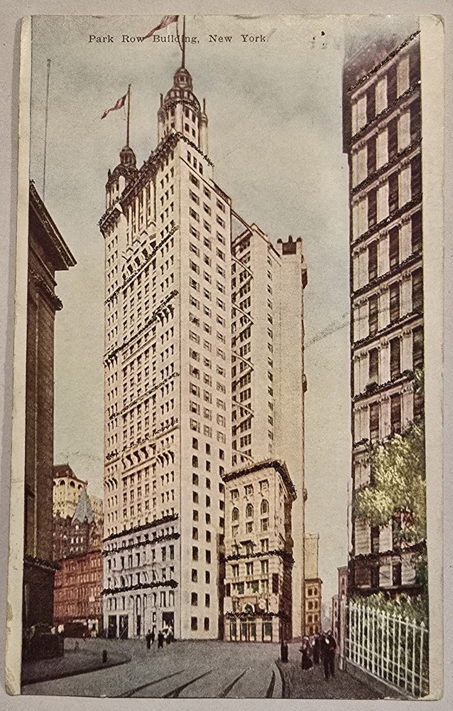 J. Koehler Park Row Building Postcard New York City 1906 Undivided Back