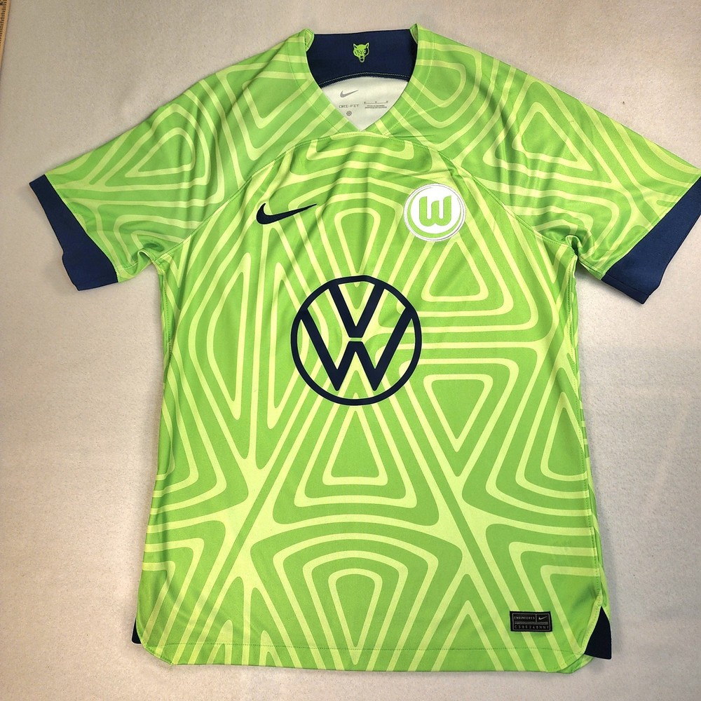 VFL Wolfsburg 2022/2023 Home Soccer Jersey Football Shirt Medium Nike Dri-Fit