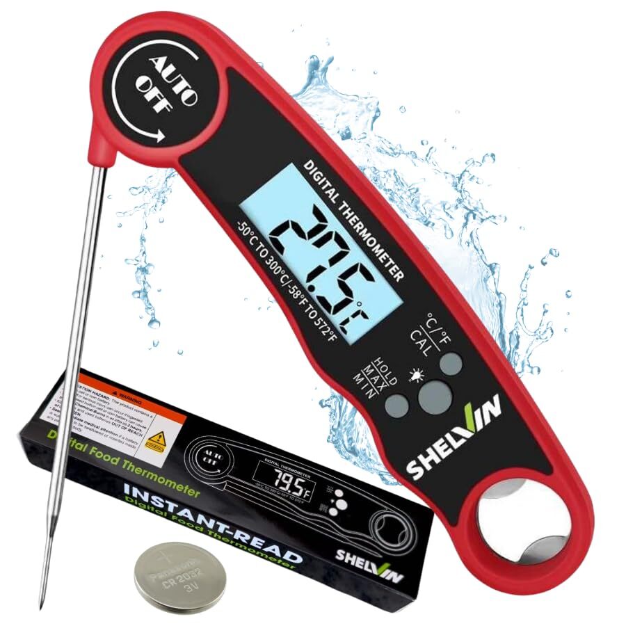 Waterproof Magnetic Digital Meat Thermometer with Bottle Opener Instant Read