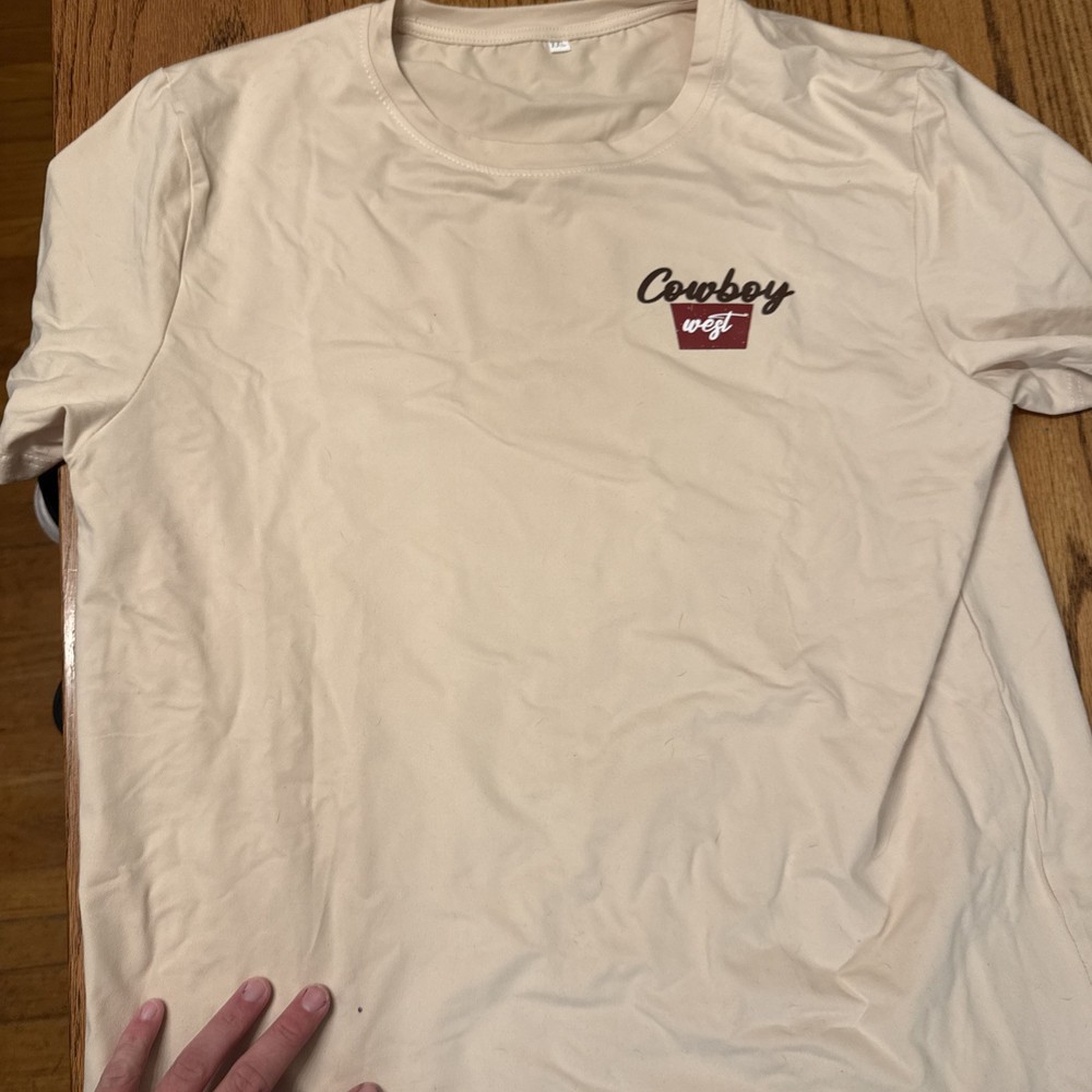 Unbranded Cowboy Country Graphic Tee Tan Western Horse Shirt Mens 2XL