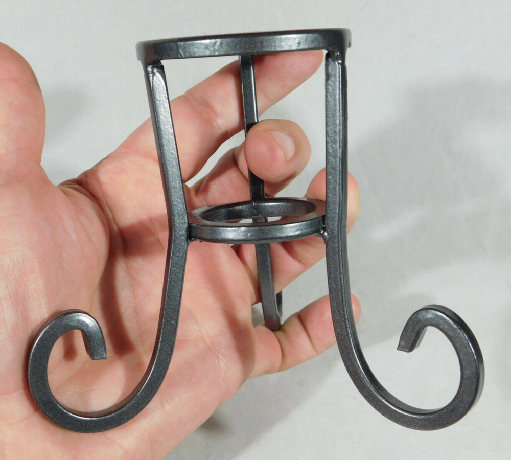 Sphere Display Stand with Scroll Design in Dark Silver - Medium Size