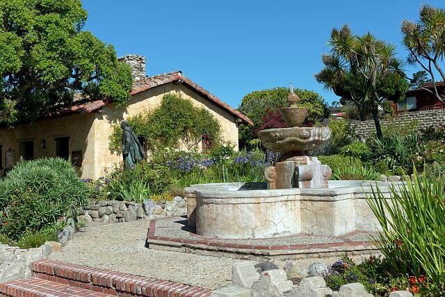 Photo:Carmel California Mission San Carlos Borromeo 2012 Fountain Garden
