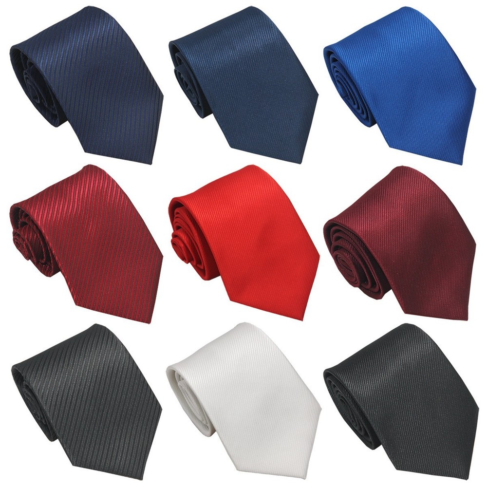 New Men's Dress Tie 3.1 in Solid Color Classic Neck Tie Necktie Wedding Formal