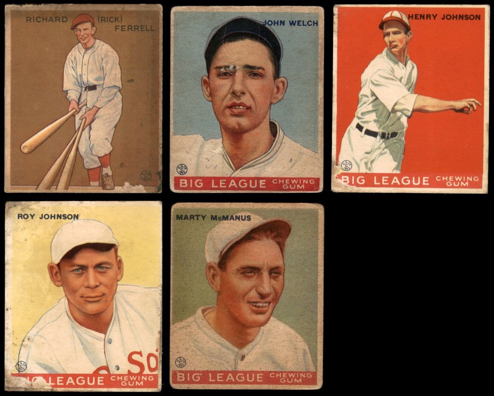 1933 Goudey Boston Red Sox Near Team Set 1.5 - FAIR 6621731 (6 / 8 cards)