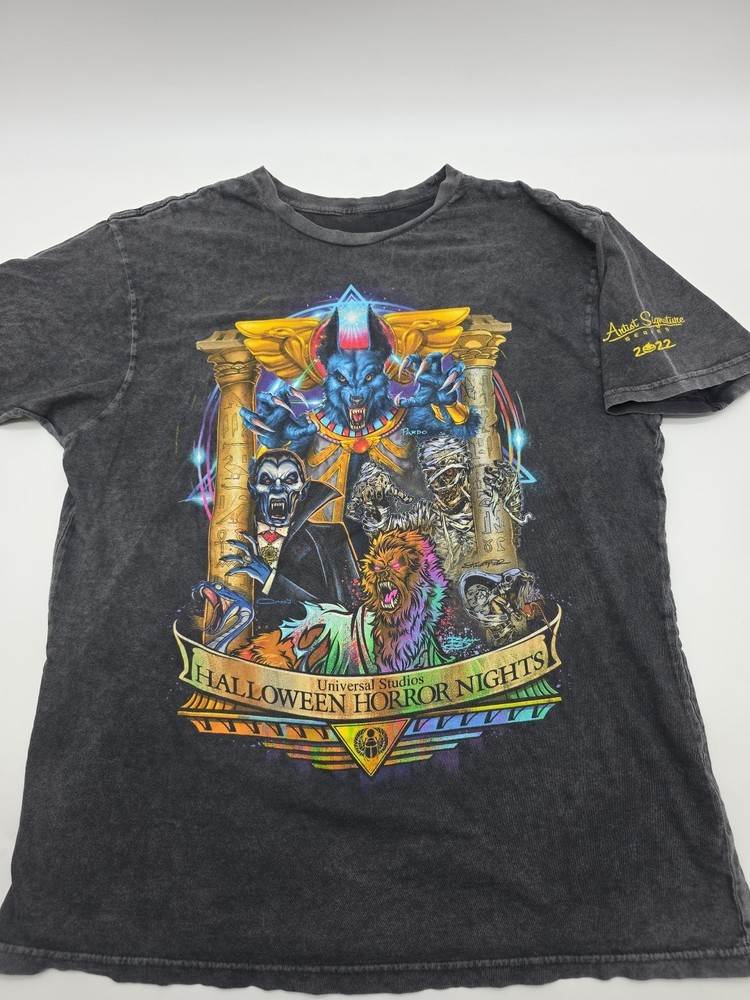 Halloween Horror Nights Mens Large Short Sleeve Shirt 2022 Artist Series #41215