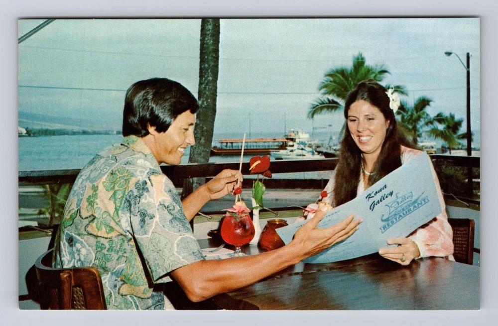 Kailua-Kona HI-Hawaii, Kona Galley Restaurant, Vintage Postcard
