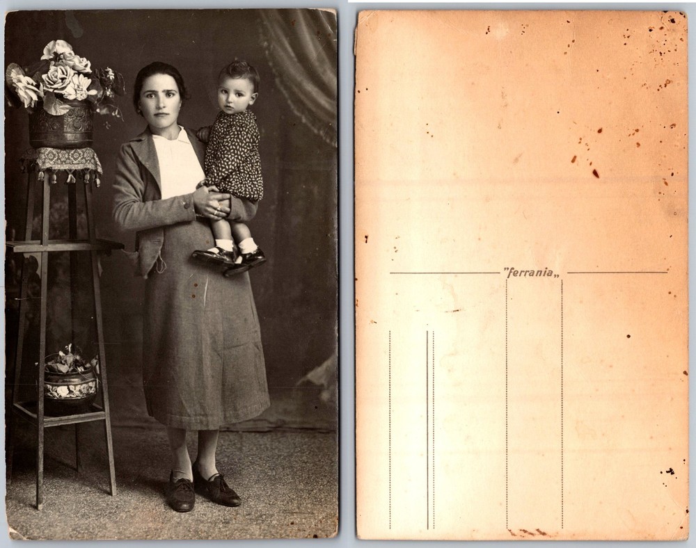RPPC Mother Holding Child Portrait Postcard