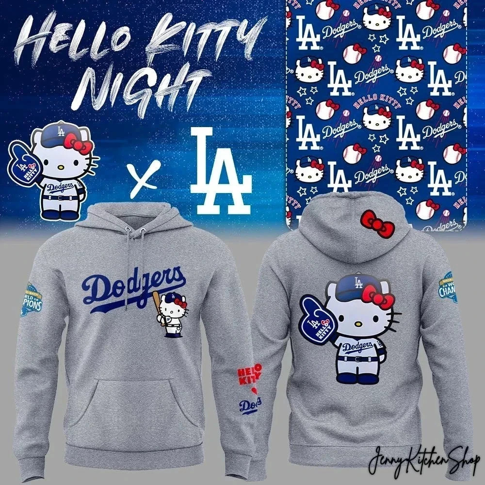 LA City Dodger x Hello Kitty Hoodie SGA 26 April 13 x Met Limited Gift For Fans