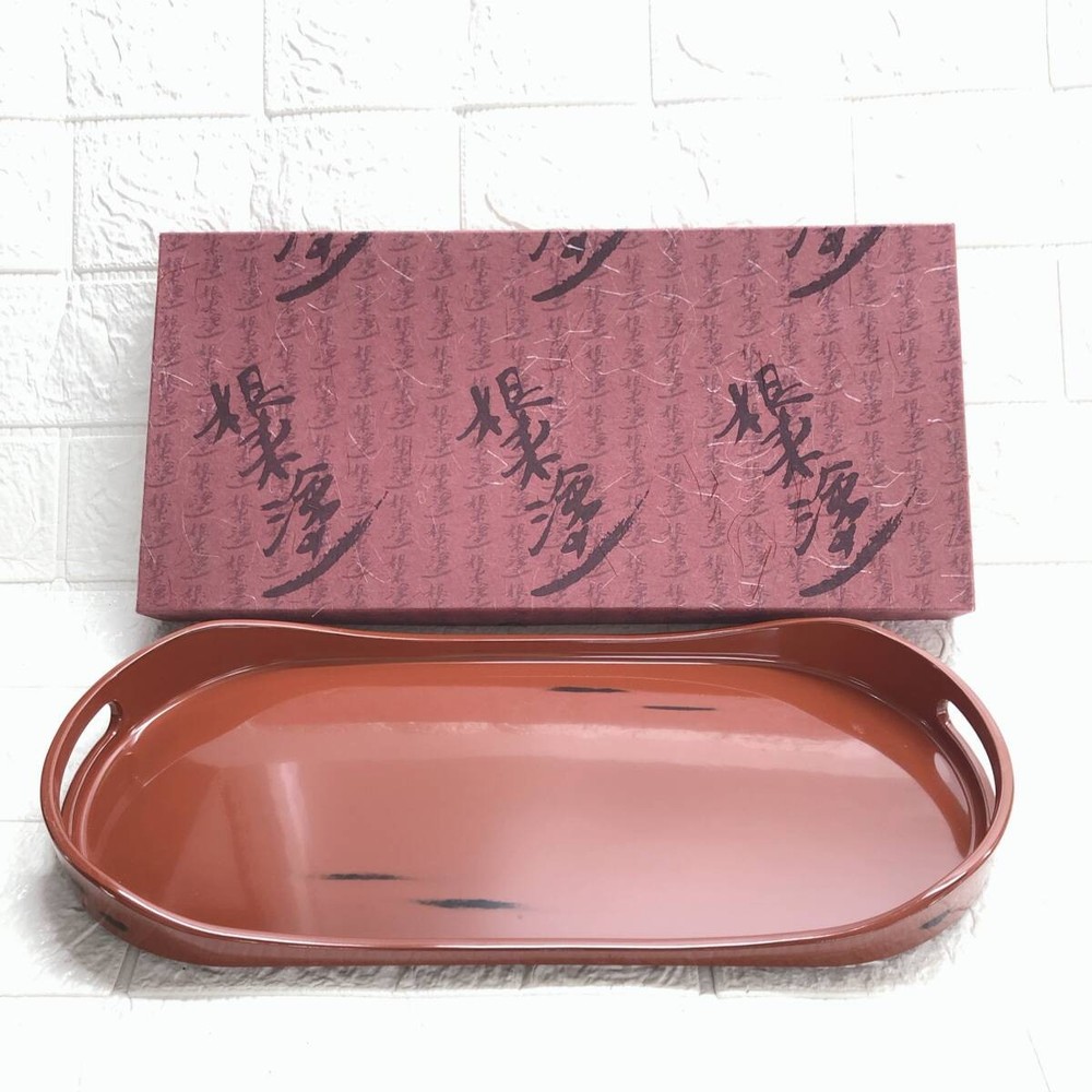 Negoro Lacquer Tray Kishu Lacquerware Traditional Craft Japanese Tableware
