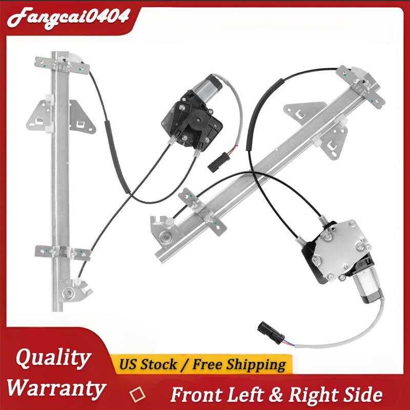 2x Window Regulator w/Motor for Front Left &Right for 00-03 Dodge Durango/Dakota