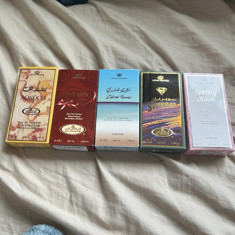 Perfume/ Cologne LOT OF 5  Al Rehab, For Men And More
