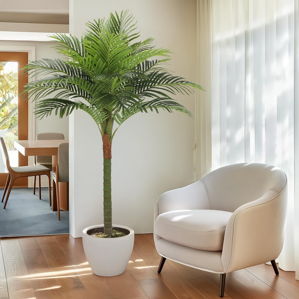 5FT Tall Artificial Palm Tree Tropical Faux Plant for Indoor Floor Decor