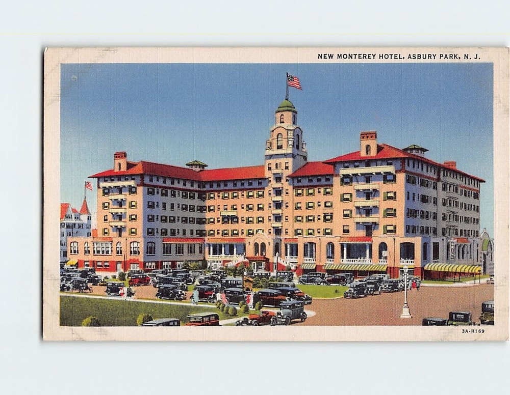 Postcard Monterey Hotel Asbury Park NJ USA