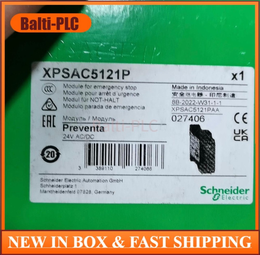 1PCS New IN BOX Schneider PLC Expansion Module XPSAC5121P Fast Ship