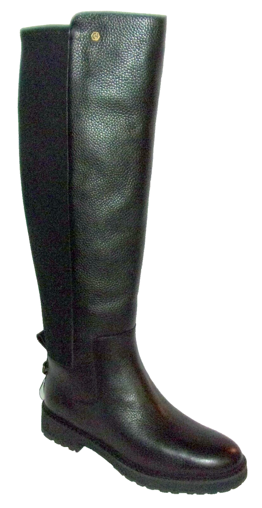 NEW COLE HAAN GREENWICH BLACK LEATHER TALL RIDING STYLE BOOTS 7.5 M