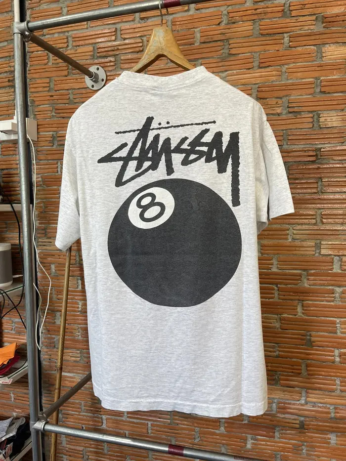 Vintage Stussy 80s Eightball T shirt L