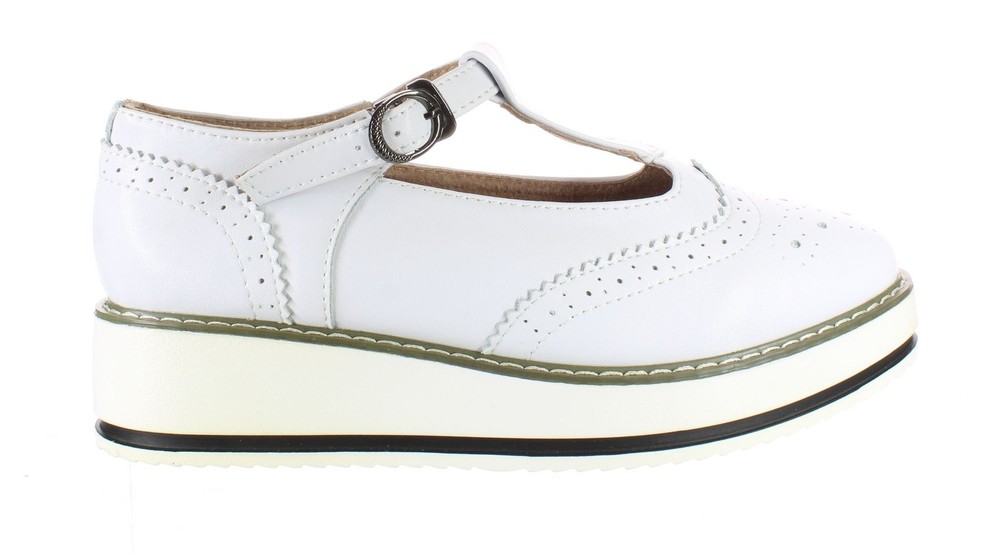 DADAWEN Womens White Ankle Strap Heels Size EUR 39