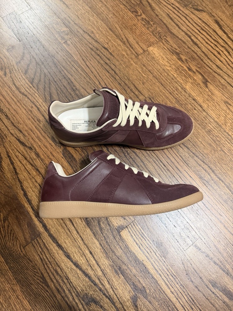 Maison Margiela Replica Sneakers Deep Red Size 41 Mens US 8 With Box