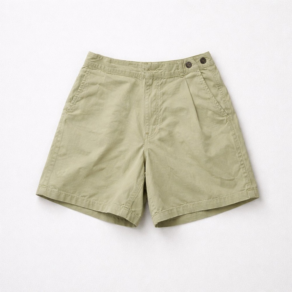 Givenchy Activewear Vintage Men's Shorts Size 40 Tan Khaki Pleated 100% Cotton