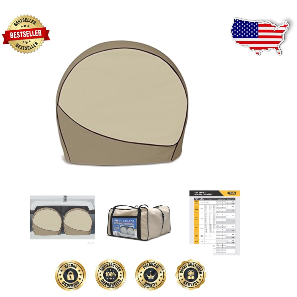 Premium Tan Vinyl Tire Gard Wheel Covers 30