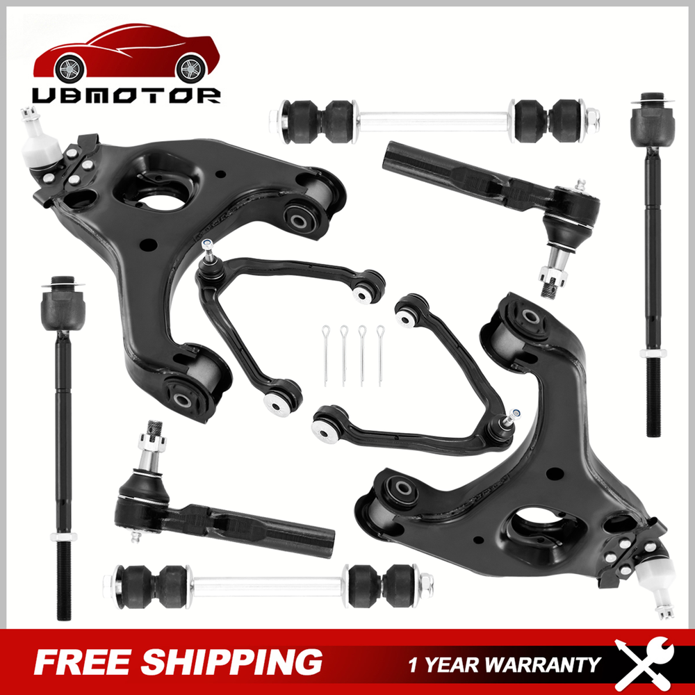 10X Front Control Arms & Tie Rod For Chevy Silverado GMC Sierra 1500 2WD K620264