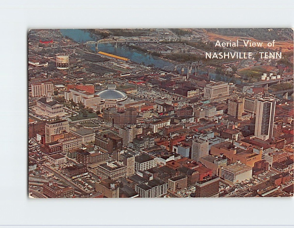 Postcard Aerial View Nashville Tennessee USA