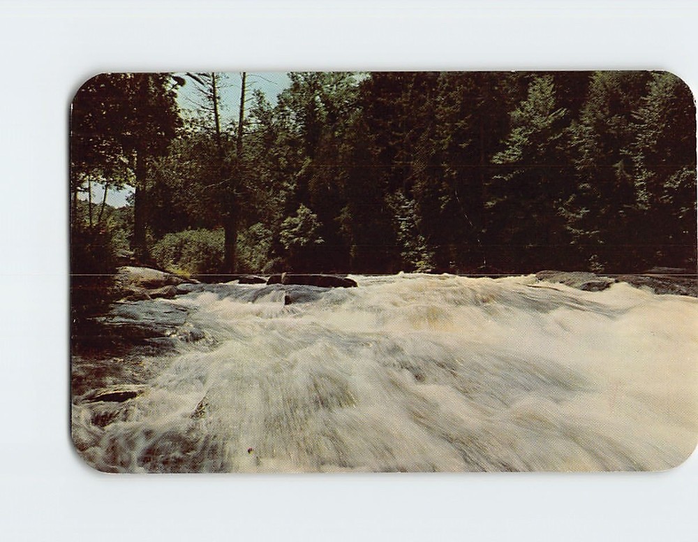 Postcard Buttermilk Falls Central Adirondack Mountains Long Lake NY