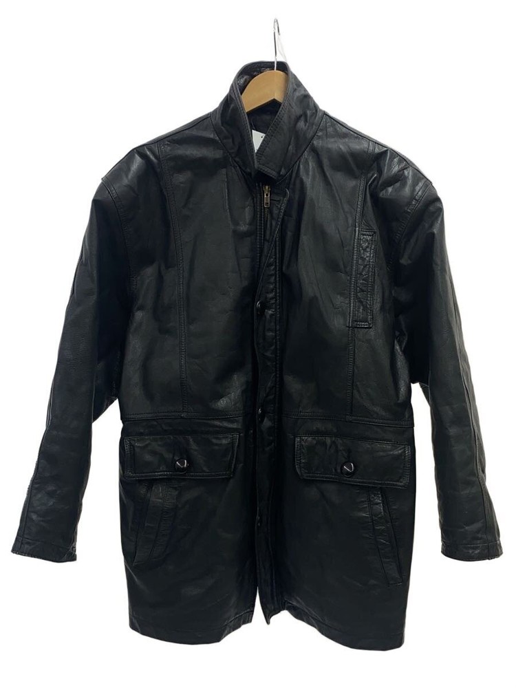 Jackers/Leather Jacket Blouson/M/-/Blk/Plain/111100 3502