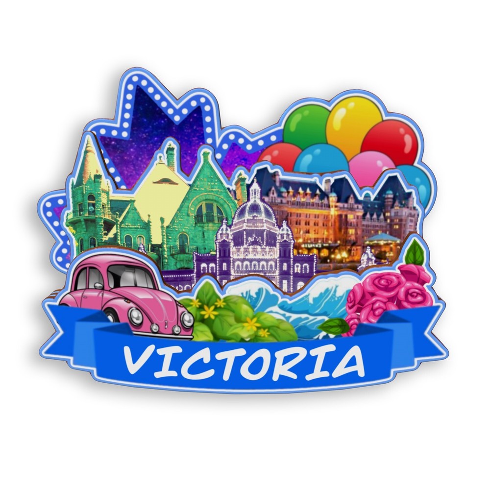 Victoria Canada Refrigerator magnet 3D travel souvenirs wood craft gifts
