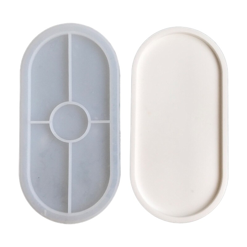 Silicone Tray Resin Mold Oval Epoxy Casting Mold Jewelry Holder Mold